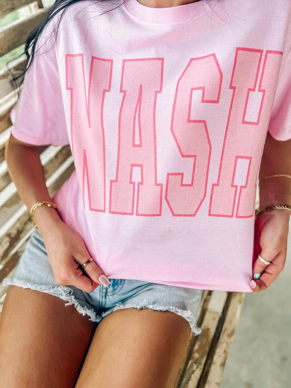Nash Varsity Malibu Pink Tee