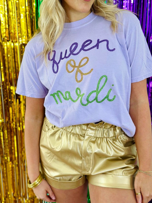 Queen of Mardi Glitter Tee