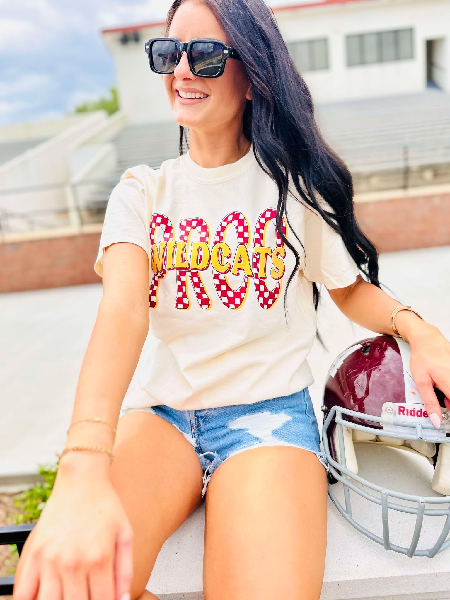 Custom Checkered Wave DTF Graphic Tee