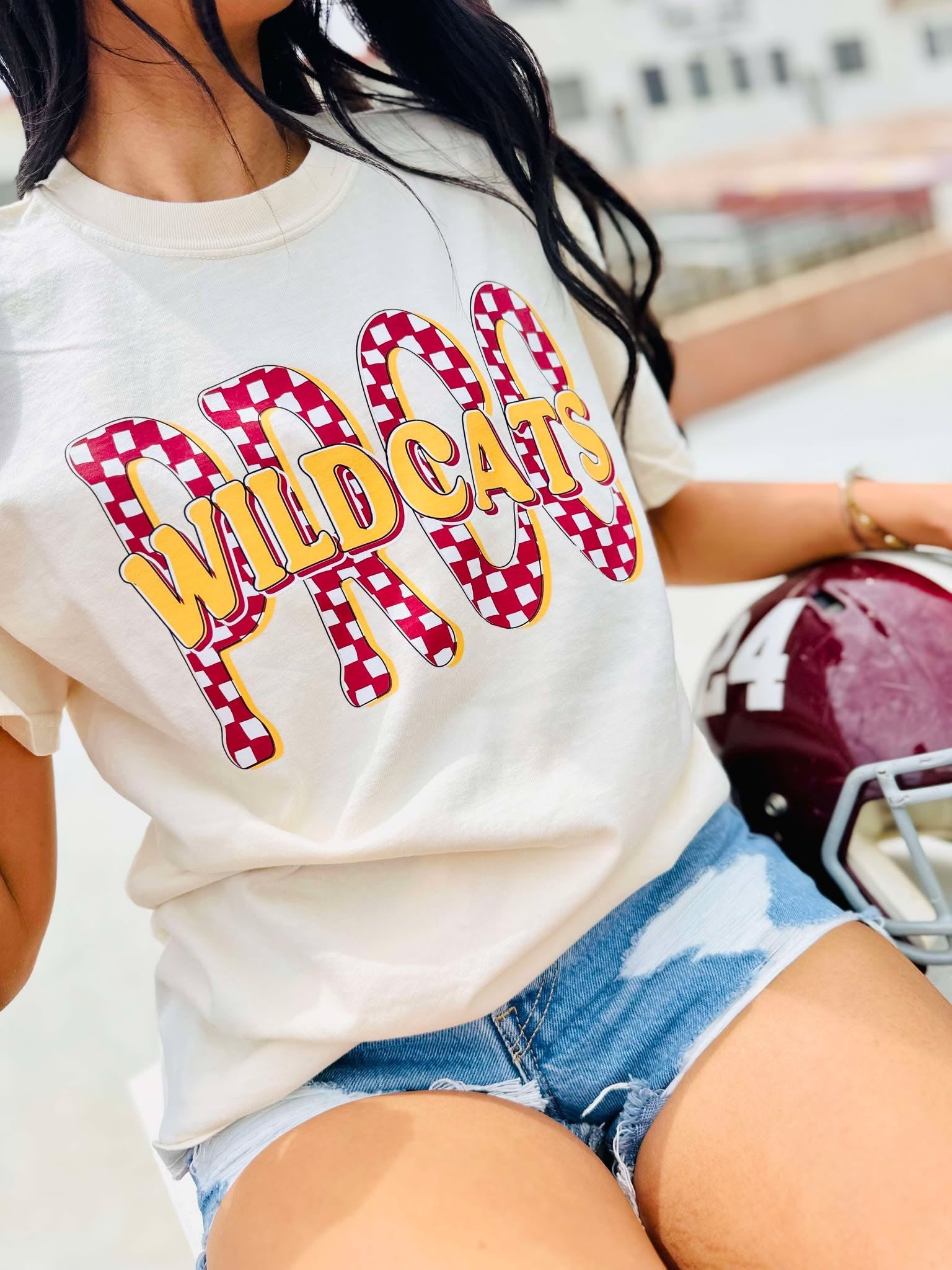 Custom Checkered Wave DTF Graphic Tee