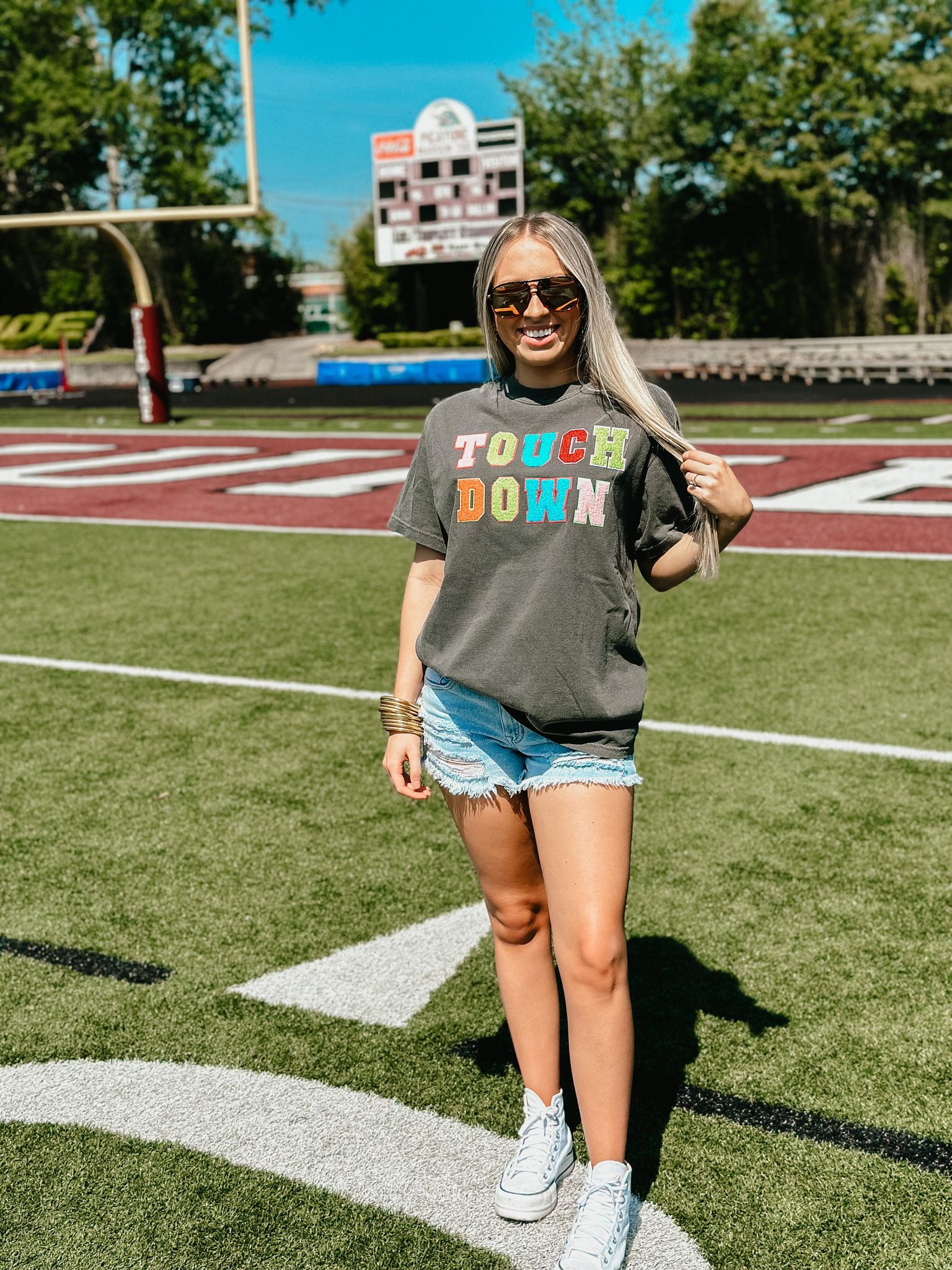 Touchdown Multicolored Patch Tee