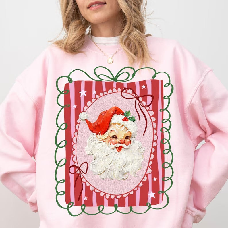 Cutesy Santa Frame DTF Sweatshirt – Dash Forward Wholesale