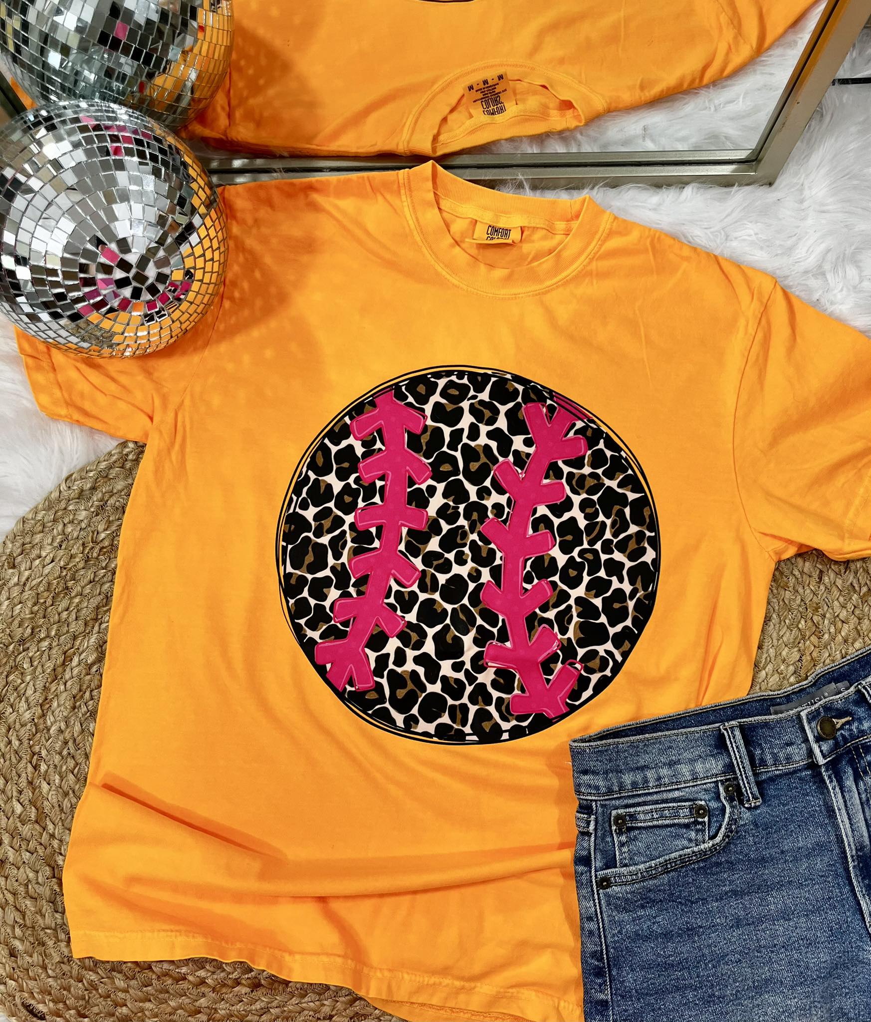 Leopard Jumbo Baseball DTF Design